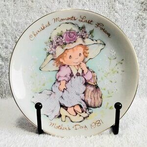 Vintage 1981 2 3/4" Cherished Moments Last Forever Mothers Day Plate by Avon!!